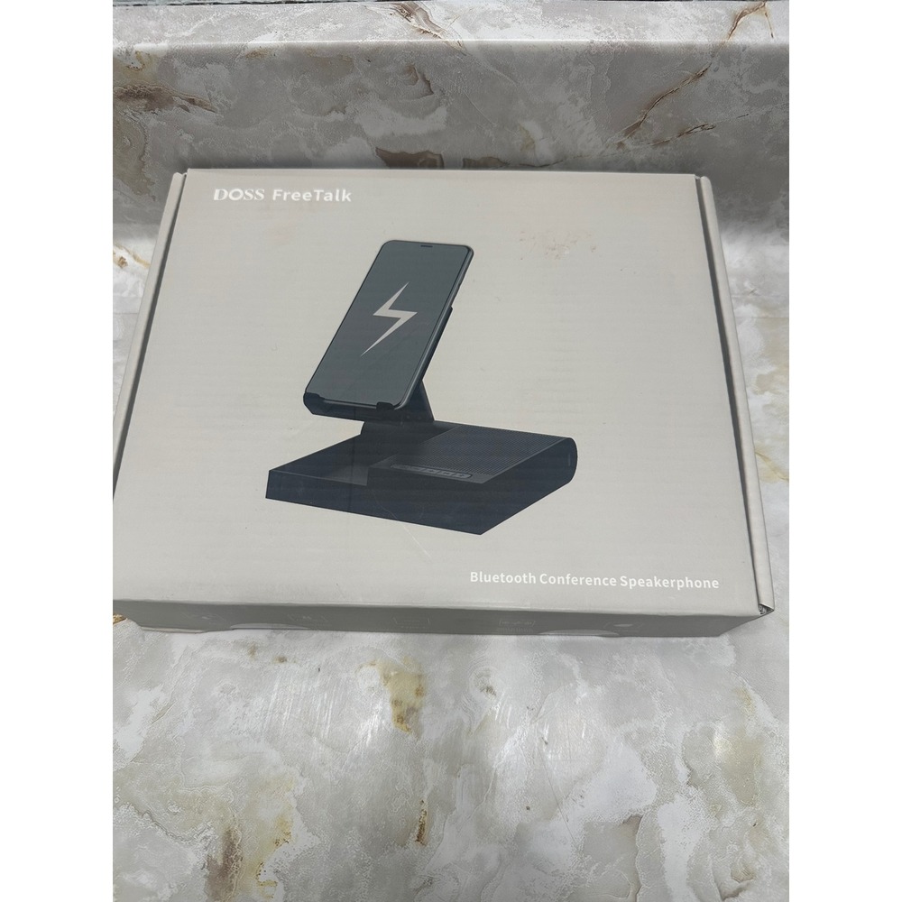 DOSS FreeTalk Bluetooth Conference Speakerphone with Phone Holder and Case